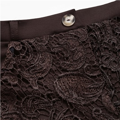 Кюлоты комбинированное с кружевом, Больше, чем просто стиль (горький шоколад)