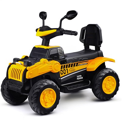 Электромобиль U014105Y "Cross" на аккумуляторе, в коробке (желтый) ремонт рулевой колонки