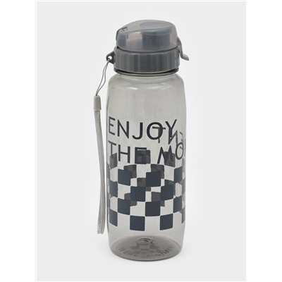 Набор посуды с собой Доляна, 4 предмета: бутылка 500 мл, ланч-бокс 20×17×5.5 см, вилка, ложка, пластик, серый