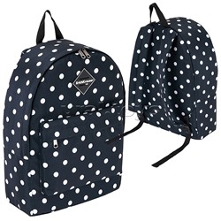 Рюкзак "EasyLine" 17L Dots in Black 1 отделение + 1 наружный карман, вес 411 гр