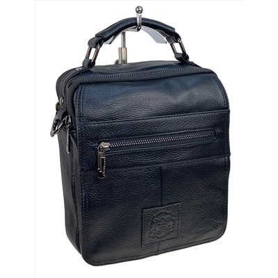 Сумка мужская из натуральной кожи, цвет черный