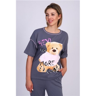 ТК 360 мишки Пижама (Темно серый/графит)