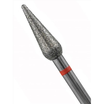 MANITA Фреза алмазная капля большая для аппаратного маникюра 856.104.260.120.040 ФАК-4,0 12М, красная насечка, ø 4,0 мм, 5 шт. 28347