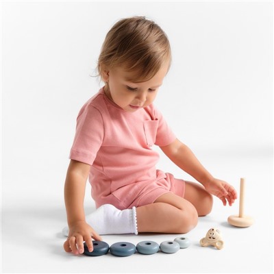 Комплект детский: футболка и шорты MINAKU, рост 62-68 см, пыльно-розовый