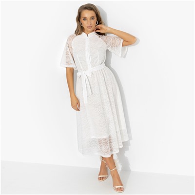 Платье из кружева на подкладе, Моя итальянская история (изящная, с поясом)