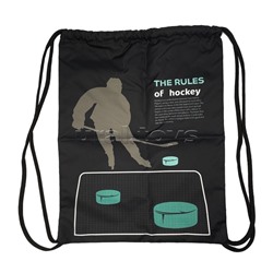 Мешок для обуви "Хоккей" 1 отделение, 370х470мм, петля для подвеса, полиэстер, 210 ден