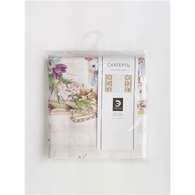 Скатерть Этель «Уютная пасха» 110×147 см, 100% хлопок, саржа 190 г/м²