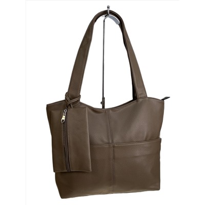 Женская сумка из искусственной кожи, цвет хаки