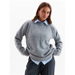 Джемпер женский MINAKU: Knitwear collection, светло-серый, размер 46-48