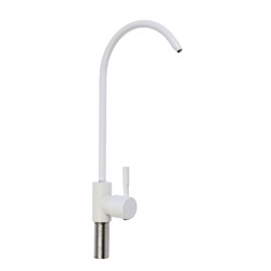 УЦЕНКА Кран для всех видов бытовых фильтров ZEIN К-06, нержавеющая сталь, белый