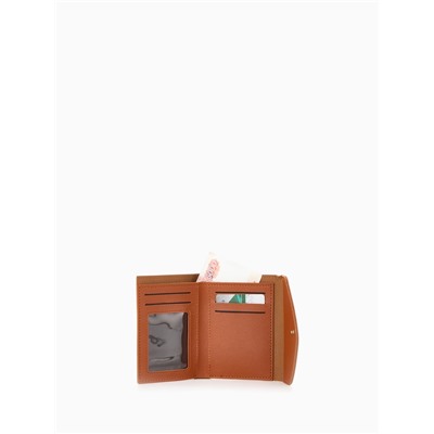 Кошелёк женский на кнопке 11.5×0.5×9 см, рыжий