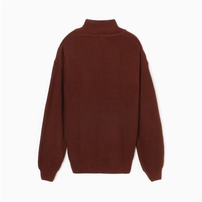 Кардиган на пуговицах женский MINAKU: Casual Collection, цвет шоколад, размер 42