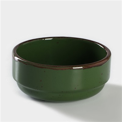 Салатник Хорекс Punto verde, 350 мл, 12×5 см, фарфор, зелёный