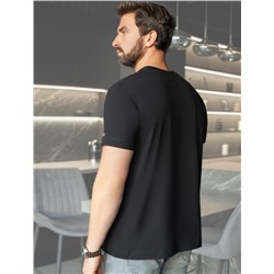 Футболка полуприлегающего кроя с принтом из премиального хлопка