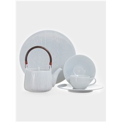 Блюдо для фруктов Magistro Willow, 17.8×4.7 см, фарфор, голубое
