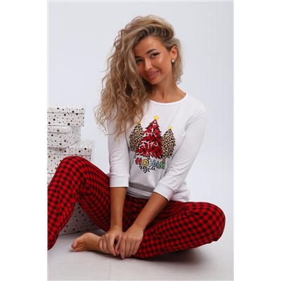 Пижама женская П162 Нарядные Ёлочки