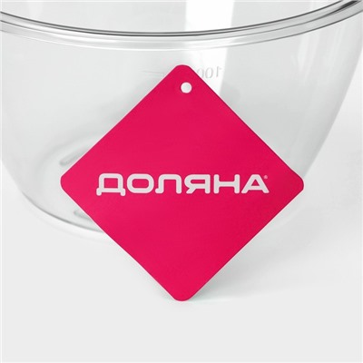 Ковш с мерной шкалой Доляна, 1 л, 29.5×18×10.5 см, прозрачный