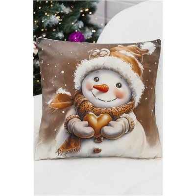 Наволочка декоративная новогодняя 2 шт 3D эффект велюр НАТАЛИ, 1221261
