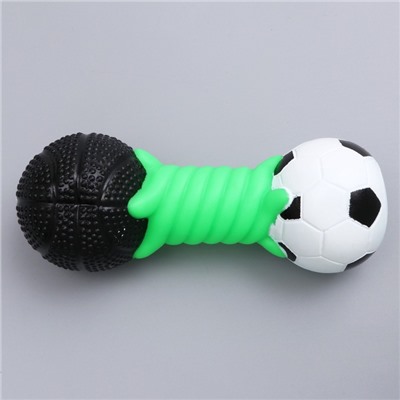 Игрушка пищащая для собак «Гантель большая», усиленная, 19 см, цвет МИКС