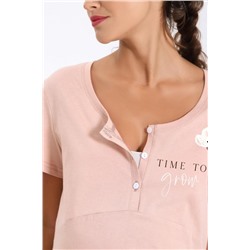 Сорочка ночная женская Хлопушек-1 (Бежевый)