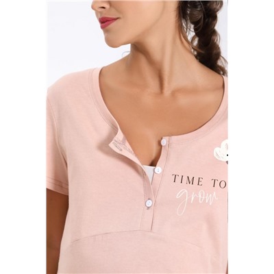 Сорочка ночная женская Хлопушек-1 (Бежевый)