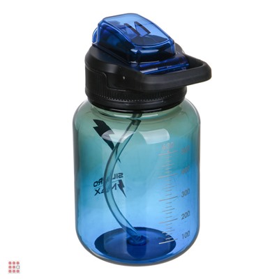 SILAPRO Бутылка для воды, 16х9см, 630мл, синий, PC, PP, ABS, силикон