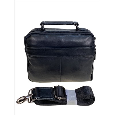 Сумка мужская из натуральной кожи, цвет черный
