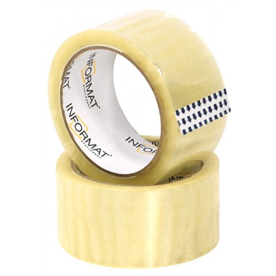 Клейкая лента 48 мм х 57 м прозрачная 45 мкм T4857-02 inФОРМАТ