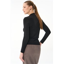 Лонгслив Нора (чёрный-2)