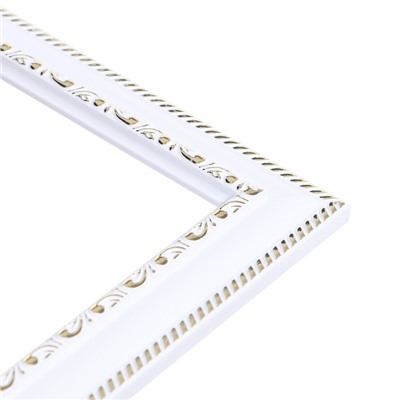 Рама для картин (зеркал) 30×40×2.8 см, пластиковая, Calligrata белая/золото