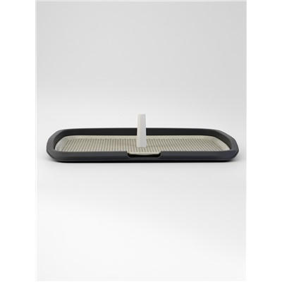 Туалет открытый, 65×6.5×5 см, со столбиком, пластик, серый