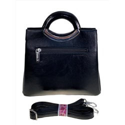 Женская сумка из искусственной кожи, цвет черный