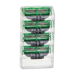 Сменные кассеты Gillette Mach3 зеленые, 4 шт