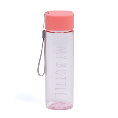 Бутылка для воды My bottle, 450 мл, 20×5.5 см, розовая