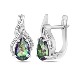 Серьги, мистик кварц, Ю-Елена