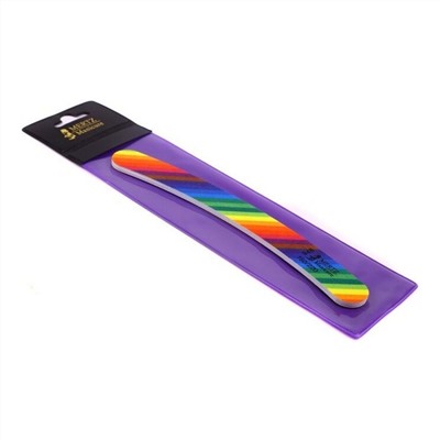 Mertz Пилка для ногтей 948, банан, 150/220 грит, радуга 5357