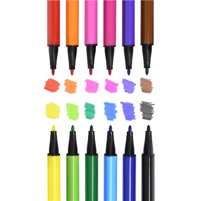 Фломастеры 12цв "ДИКАЯ ПЛАНЕТА" трехгранные ФЛ12-ДПЛ SchoolФормат