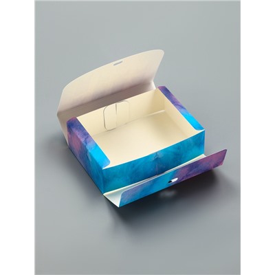 Коробка подарочная новогодняя, складная «Новогодние олени», 16×11.5×5 см