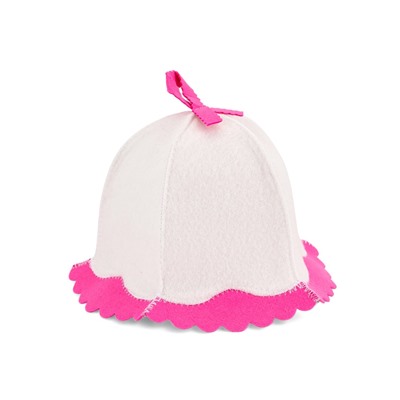 Шапка - шляпка для бани и сауны «Красотка», полиэфир 50%, шерсть 50%, «Добропаровъ»