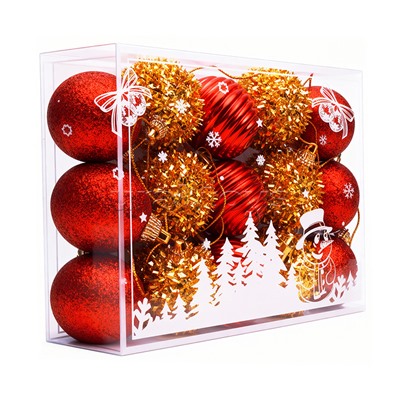 Набор новогодних украшений "Сказочный праздник" (15шт х 4см)