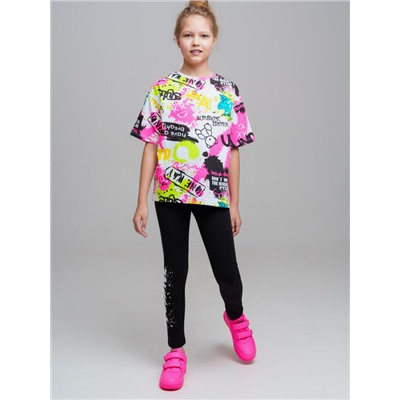 Брюки трикотажные для девочек (легинсы), 2 пары в комплекте