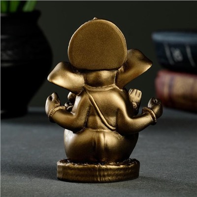 Фигурка «Ганеша», 10 см, под бронзу, мраморная крошка