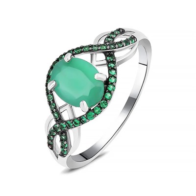 Кольцо, изумруд берилл , наноизумруд, SL-RIC107