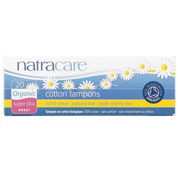 Natracare, Тампоны из органического хлопка, Супер плюс, 20 тампонов
