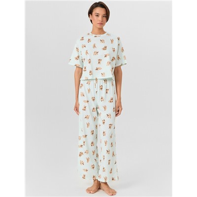 КОМПЛЕКТ ЖЕНСКИЙ (ФУТБОЛКА, БРИДЖИ) 592444