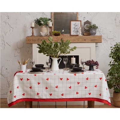 Скатерть «Этель» Love is 149×220 см, 100% хлопок, саржа 190 г/м²