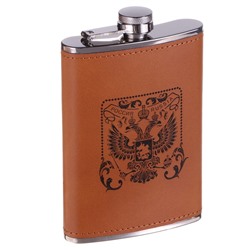 Фляжка «Герб», нержавеющая сталь, 270 мл, 9 oz