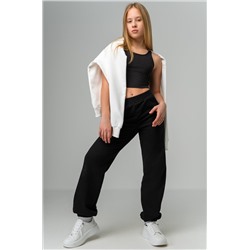 Брюки джоггеры из футера для девочки Happyfox