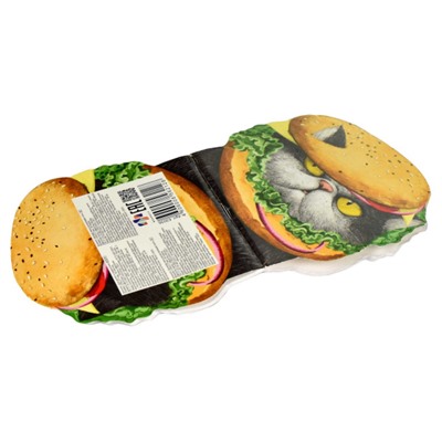 Блокнот фигурный 120х117 мм 30л без линовки "ВКУСНЫЙ КОТ" 63036 Феникс