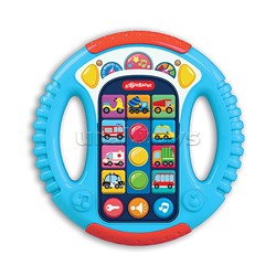 Музыкальный руль Весёлые машинки (голубой)